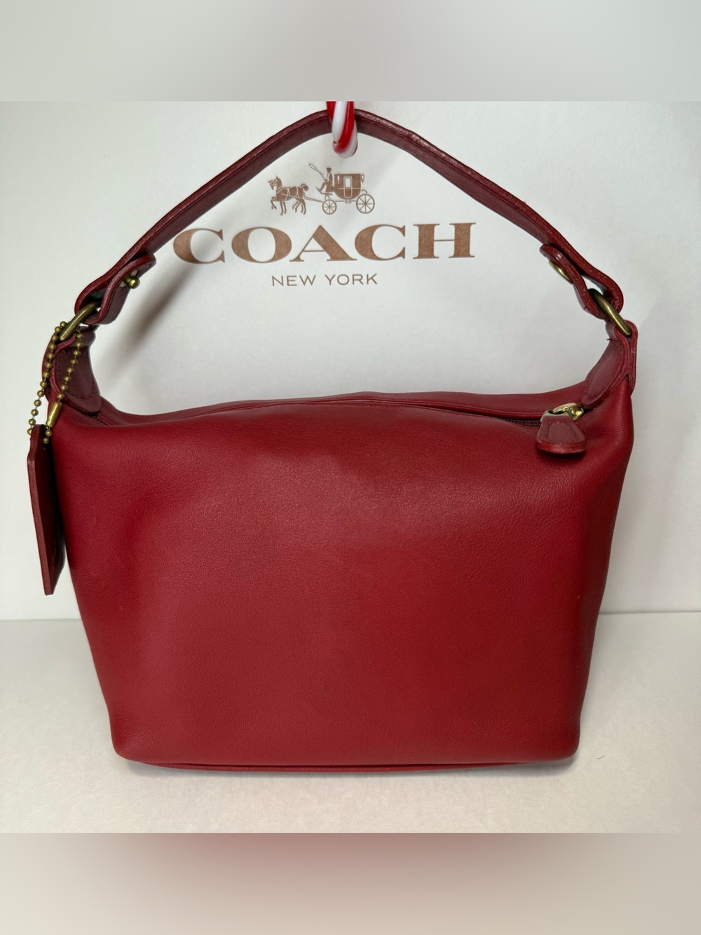 Leather Red COACH Mini Bag/Purse